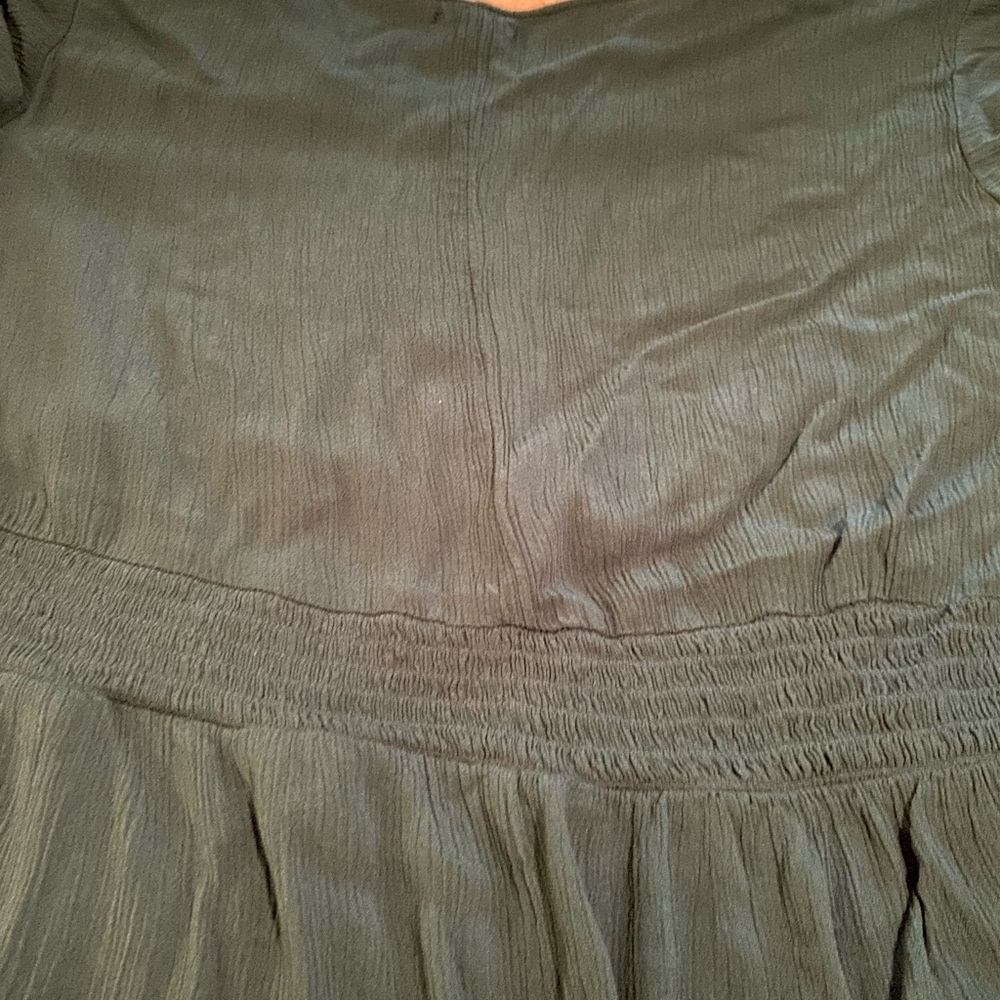 Maurice’s women’s 2x pullover babydoll top. Hunter green. Front embroidery. - Picture 8 of 8